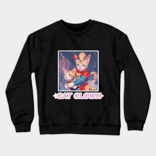 Cat Clown,Cat Joker,Cat Miaw Lover Crewneck Sweatshirt